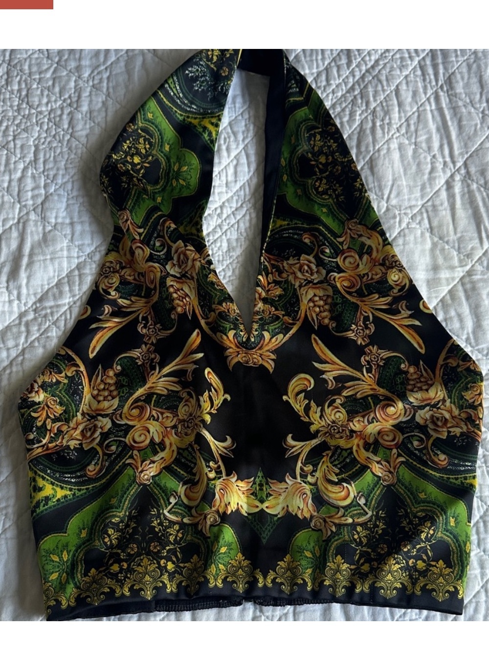 Alice & Olivia XS Sade Halter Versace Vibe